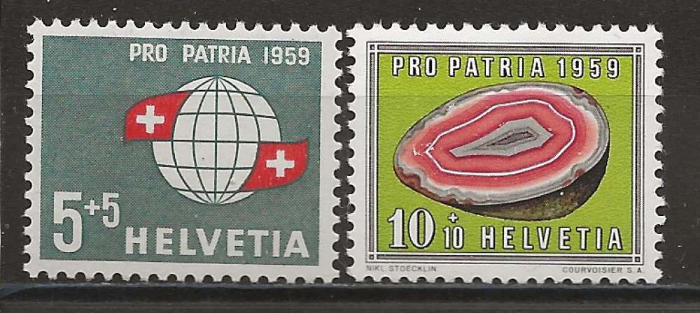 SUISSE ANNEE 1959 Y.T N°625-626 NEUF** 