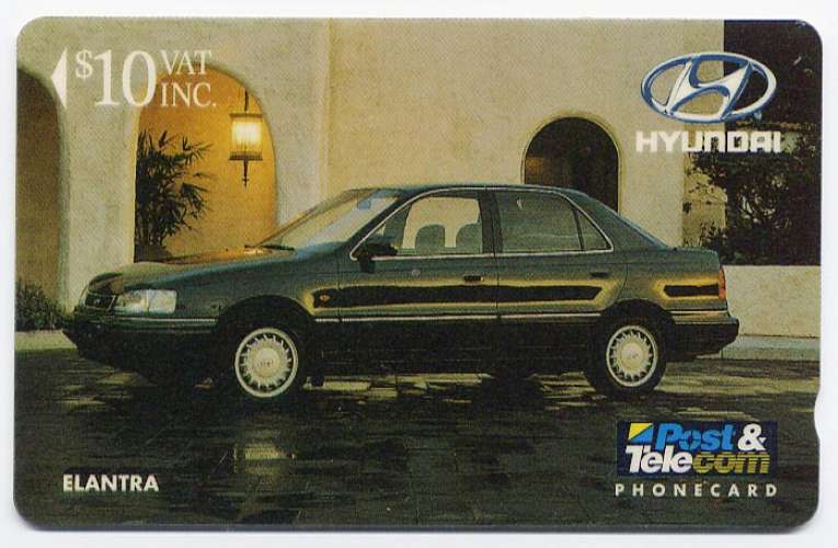 Télécarte 10$ Fidji 1993 - Voiture Hyundai Elantra