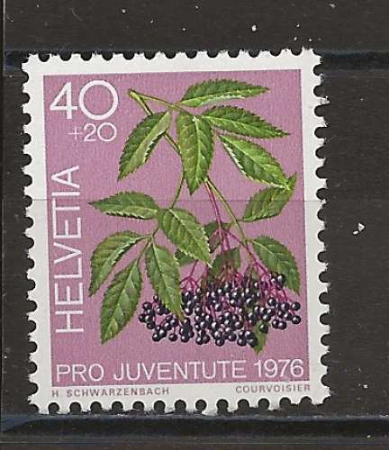 SUISSE ANNEE 1976 Y.T N°1015 NEUF**  PLANTES MEDICINALES