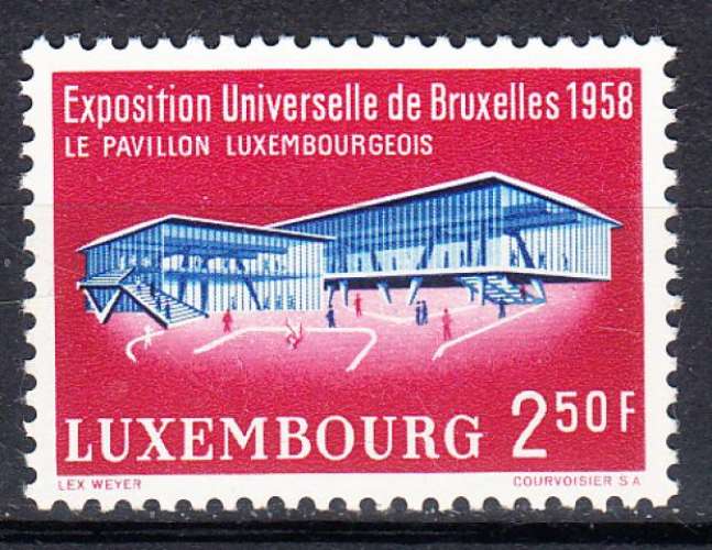 LUXEMBOURG - 1958 - Expo Bruxelles - Yvert 541 Neuf **