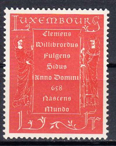 LUXEMBOURG - 1958 - St Willibrord - Yvert 542 Neuf **