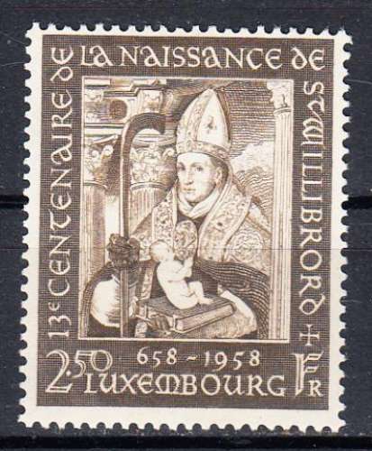 LUXEMBOURG - 1958 - St Willibrord - Yvert 543 Neuf *