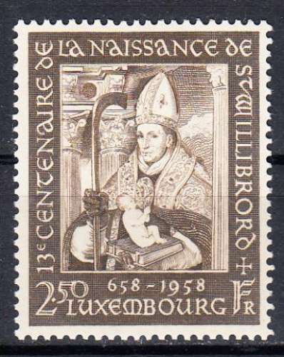 LUXEMBOURG - 1958 - St Willibrord - Yvert 543 Neuf **