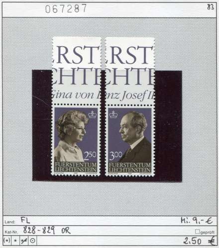 Liechtenstein 1983  - Michel 828-829 - ** neuf mnh - 