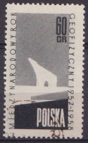 Pologne 1958 Y&T 938 oblitéré - Année géophysique internationale 