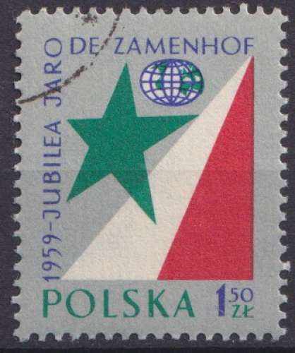 Pologne 1959 Y&T 977 oblitéré - Congrès de l'Esperanto 