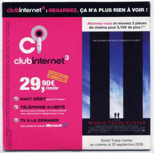 Kit de connexion Internet - Club Internet3 World Trade Center