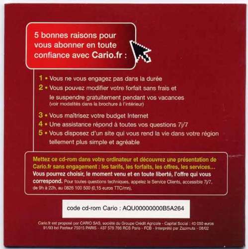 Kit de connexion Internet - Cario Crédit Agricole version Windows XP