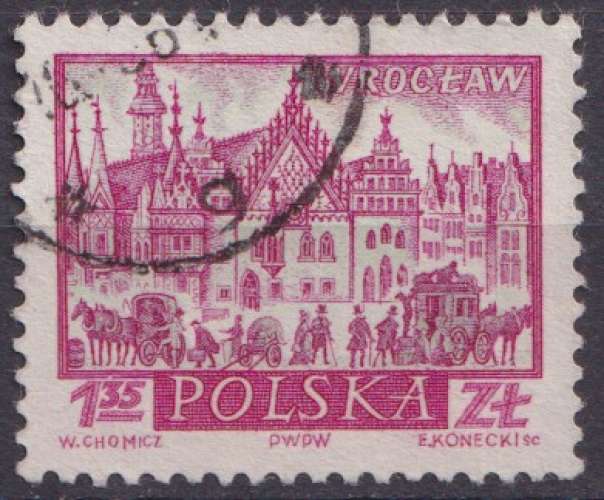 Pologne 1960 Y&T 1062 oblitéré - Wroclaw 