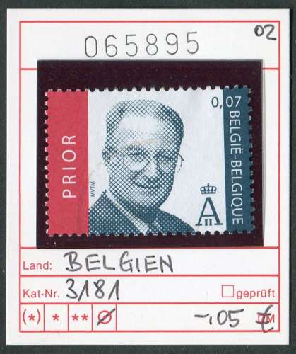 Belgique 2002 - Michel 3181 -  COB 3131  -  oo oblit. - 