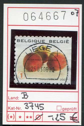 Belgique 2007 - Michel 3745 -  COB 3692  -  oo oblit. - 