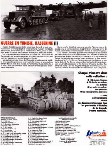 Guerre en Tunisie - KASSERINE - HS n° 25