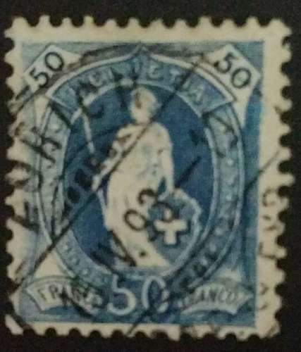 SUISSE ANNEE 1882  Y.T N°76 OBLI  cote 18€