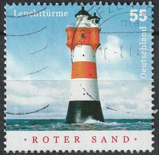 Timbre oblitéré n° 2235(Yvert) Allemagne 2004 - Phare Roter Sand