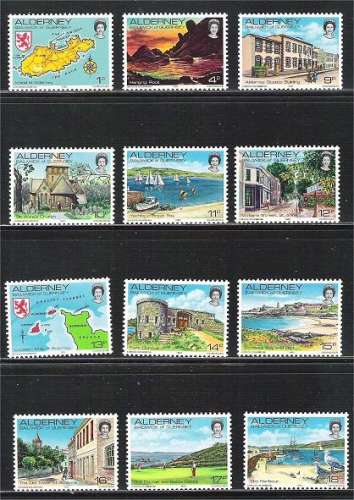 Alderney - Scott 1-12 mint