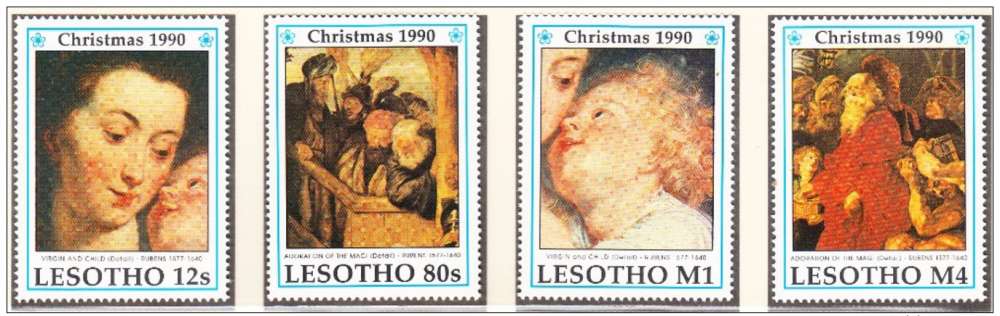 LESOTHO - 1990 - Noël / Rubens - Yvert 923 / 926 - neufs **