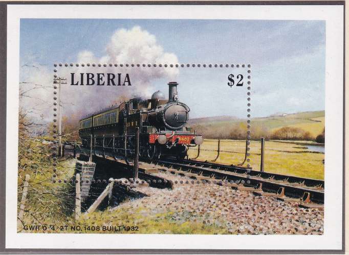 LIBERIA 1988 - Locomotive - Yvert BF 115 Neuf **