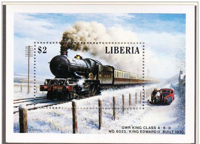 LIBERIA - 1988 - Locomotive - Yvert BF 114 Neuf **