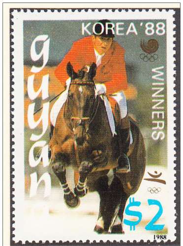 GUYANE - 1988 - Equitation - Yvert 2050UB neuf **