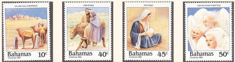 BAHAMAS - 1988 - Noël - Yvert 677 / 680 + BF 53 - Neufs **