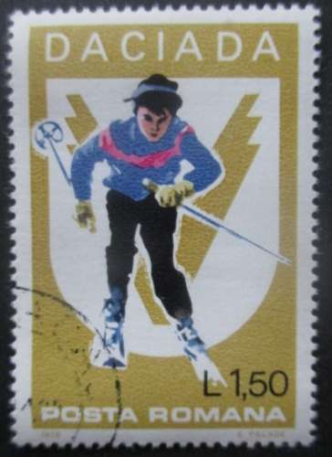 ROUMANIE N°3129 Ski oblitéré