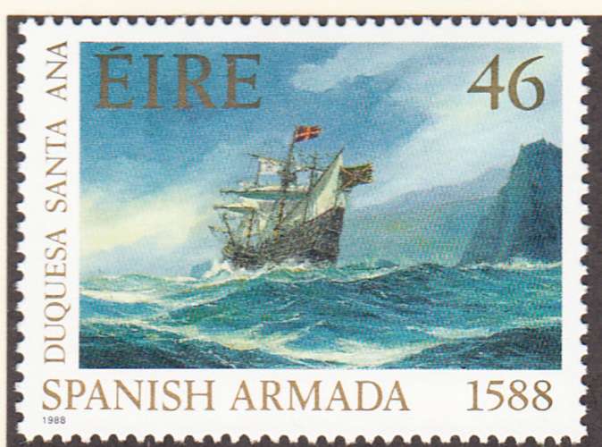 IRLANDE -1988 - Armada espagnole / bateau - Yvert 666 Neuf **