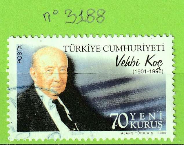 TURQUIE YT N°3188 OBLIT