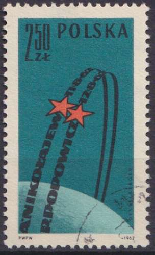 Pologne 1962 Y&T 1210 oblitéré - Premier vol spatial groupé 