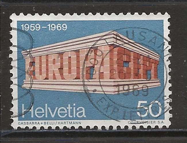 SUISSE ANNEE 1969 Y.T N°833 OBLI EUROPA