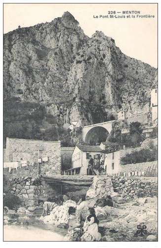 06 - MENTON - LE PONT ST LOUIS ET LA FRONTIERE