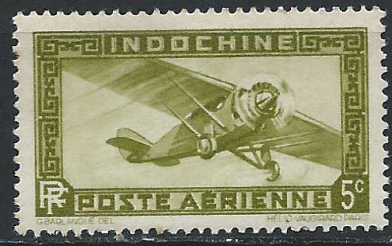 Indochine - 1933-38 - Y & T n° 3 Poste aérienne - MH