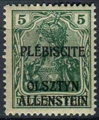 ALLENSTEIN OLSZTYN 1920 NEUF* charnière N° 1