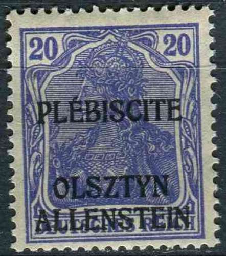 ALLENSTEIN OLSZTYN 1920 NEUF* charnière N° 5