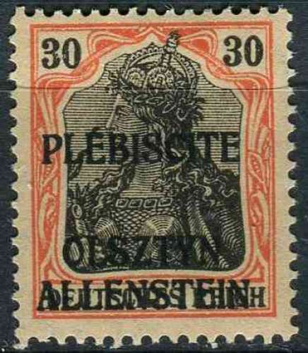 ALLENSTEIN OLSZTYN 1920 NEUF* charnière N° 6