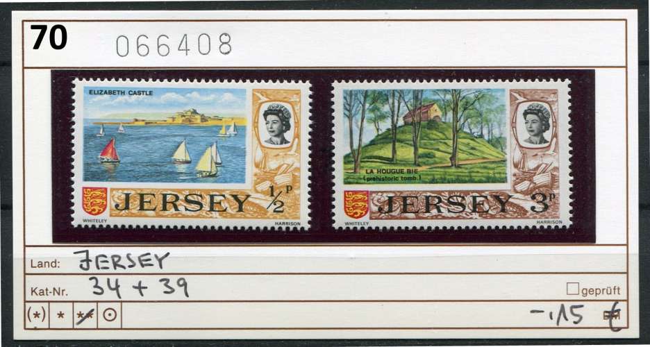 Jersey 1970 - Michel 34 + 39 - ** neuf mnh - 