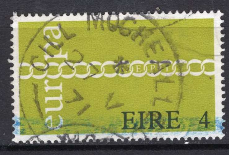 IRLANDE 1971 EUROPA 4 P VERT-JAUNE  OBLITERE   