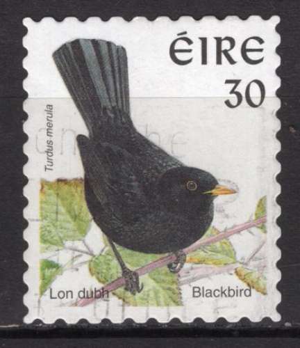 IRLANDE 1998 LES OISEAUX LE MERLE NOIR  OBLITERE   