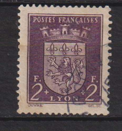 FRANCE  Y T N ° 533  oblitérée   Armoirie  LYON