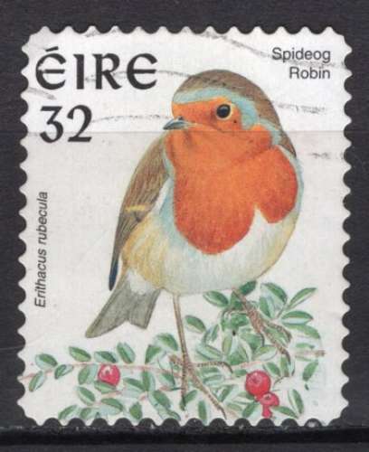 IRLANDE 1997 LES OISEAUX LE ROUGE GORGE 2 OBLITERE   