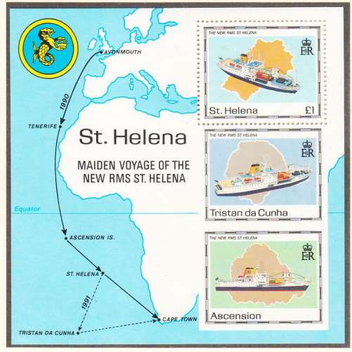 SAINTE HELENE 1990 - Bateaux - Yvert 531 / 534 + BF 9 Neufs 