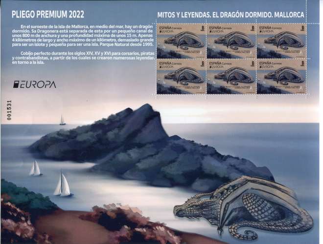 Espagne - 2022 - Feuillet Premium - Europa - Mitos y Leyendas Mallorca - **