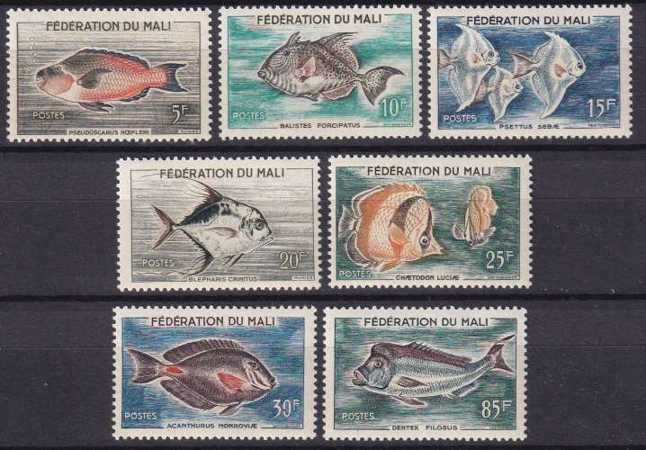 MALI - 1960 - Poissons - Yvert 2 / 8 - neufs **