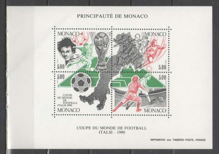 Monaco 1990 - Football - Coupe du Monde Italia 90 bf