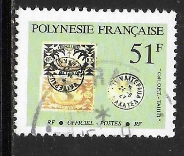 Polynésie  Y&T n° 26 Service - Oblitéré / Used - 