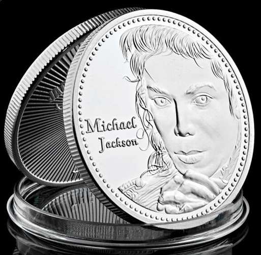 Pièce Médaille NEUVE plaquée Argent - Michael Jackson