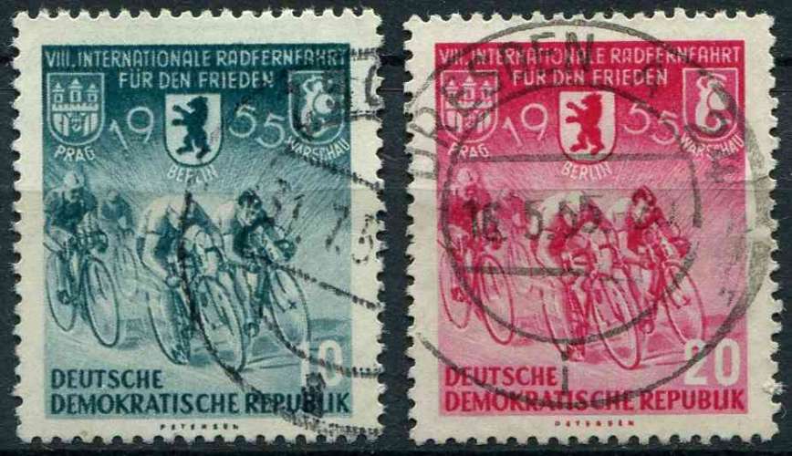 ALLEMAGNE RDA 1955 OBLITERE N° 198 199