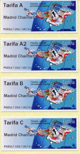 Espagne - 2017 - Etiquettes distributeurs - A.T.M. - Madrid Chamartin - Mapa - **