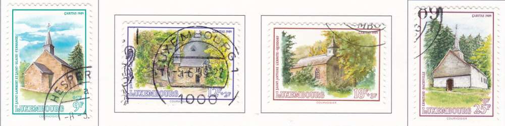 LUXEMBOURG N° 1182/5 de 1989 oblitérés en série complète 