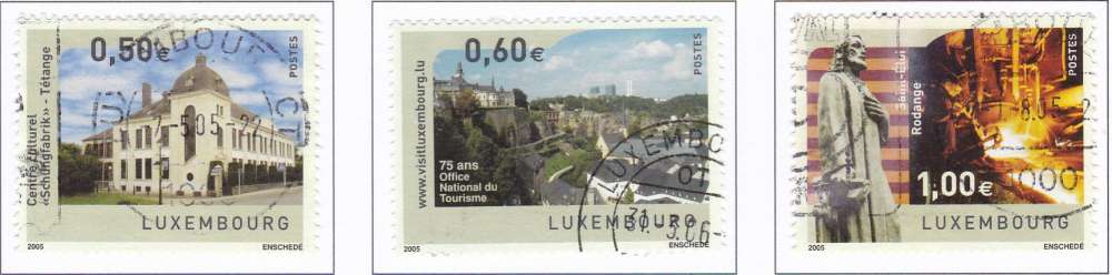 LUXEMBOURG N° 1616/8 de 2005 oblitérés en série complète 