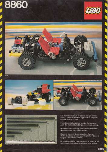 Lego 8860 Technic Chassis de voiture avec plan 100 % Complet 